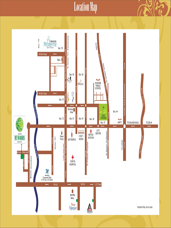 mahagun mywoods phase 2 location map , mahagun mywoods phase 2